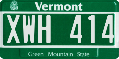 VT license plate XWH414