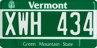 VT license plate XWH434