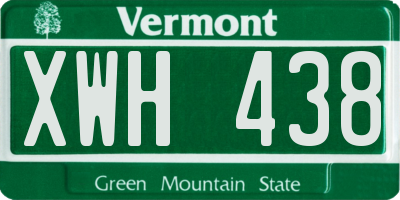 VT license plate XWH438