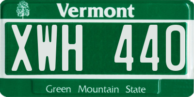VT license plate XWH440