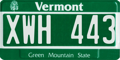 VT license plate XWH443