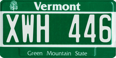 VT license plate XWH446
