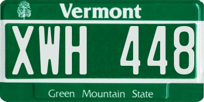 VT license plate XWH448