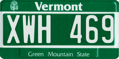 VT license plate XWH469