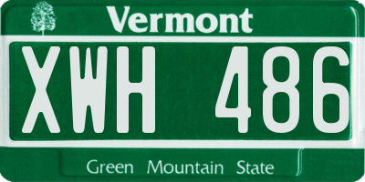 VT license plate XWH486