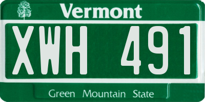 VT license plate XWH491