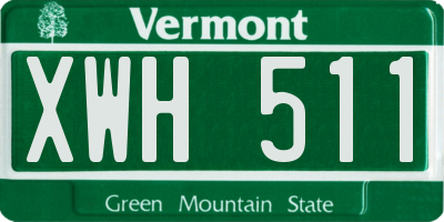 VT license plate XWH511