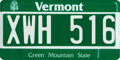 VT license plate XWH516