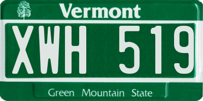 VT license plate XWH519