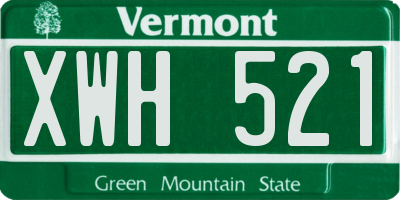 VT license plate XWH521