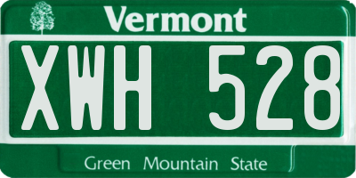 VT license plate XWH528