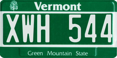 VT license plate XWH544