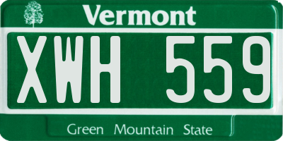VT license plate XWH559