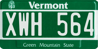 VT license plate XWH564