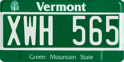 VT license plate XWH565