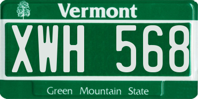 VT license plate XWH568