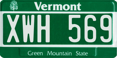 VT license plate XWH569