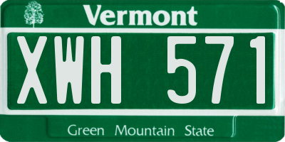 VT license plate XWH571