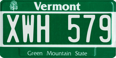 VT license plate XWH579