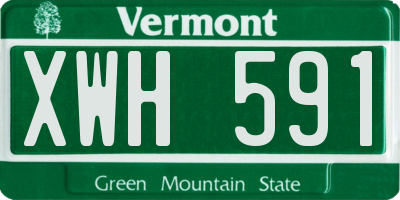 VT license plate XWH591