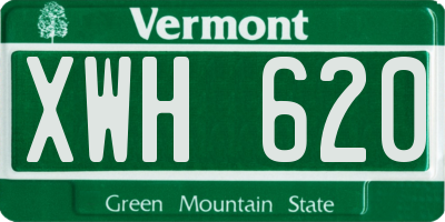 VT license plate XWH620