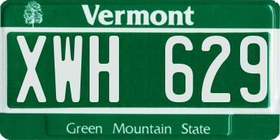 VT license plate XWH629