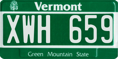 VT license plate XWH659
