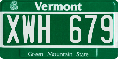 VT license plate XWH679