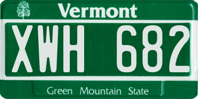 VT license plate XWH682