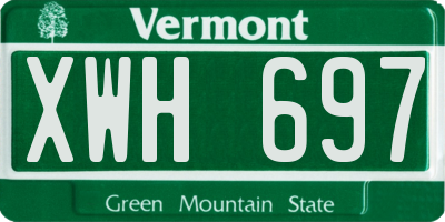 VT license plate XWH697