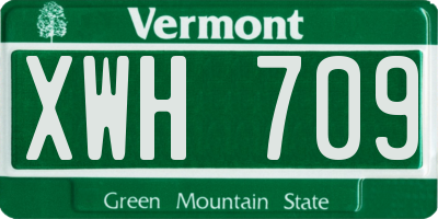 VT license plate XWH709