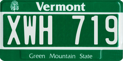 VT license plate XWH719