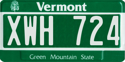 VT license plate XWH724