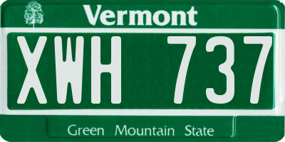 VT license plate XWH737