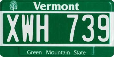 VT license plate XWH739