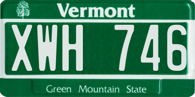 VT license plate XWH746