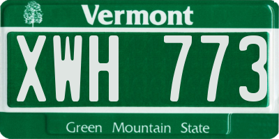 VT license plate XWH773