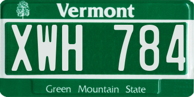 VT license plate XWH784