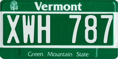 VT license plate XWH787