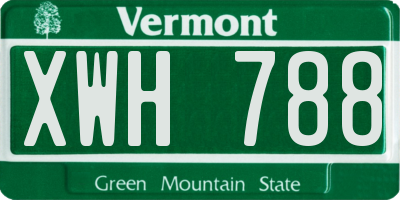 VT license plate XWH788