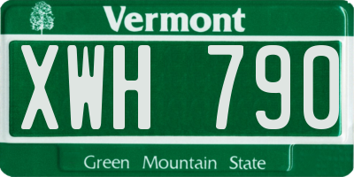 VT license plate XWH790