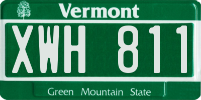 VT license plate XWH811