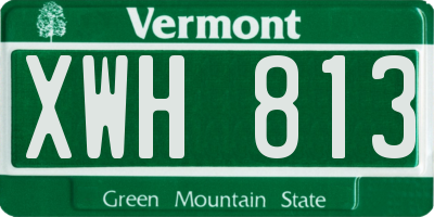 VT license plate XWH813