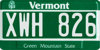 VT license plate XWH826