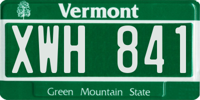 VT license plate XWH841