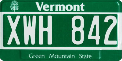 VT license plate XWH842