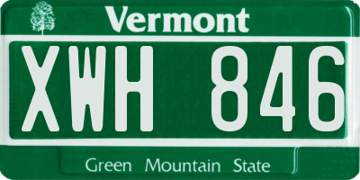 VT license plate XWH846