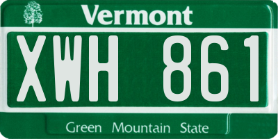 VT license plate XWH861