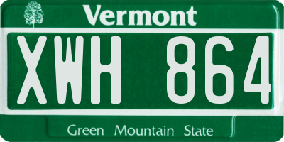 VT license plate XWH864