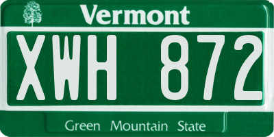 VT license plate XWH872